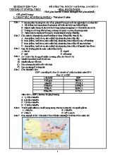 Đề kiểm tra học kì I môn Địa lý Lớp 11 - Năm học 2019-2020 - Trường PT DTNT Sa Thây (Có đáp án)